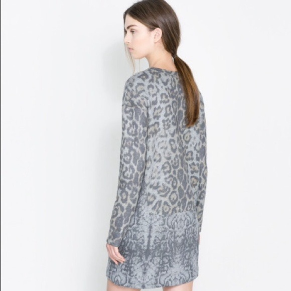 leopard sweatshirt dress